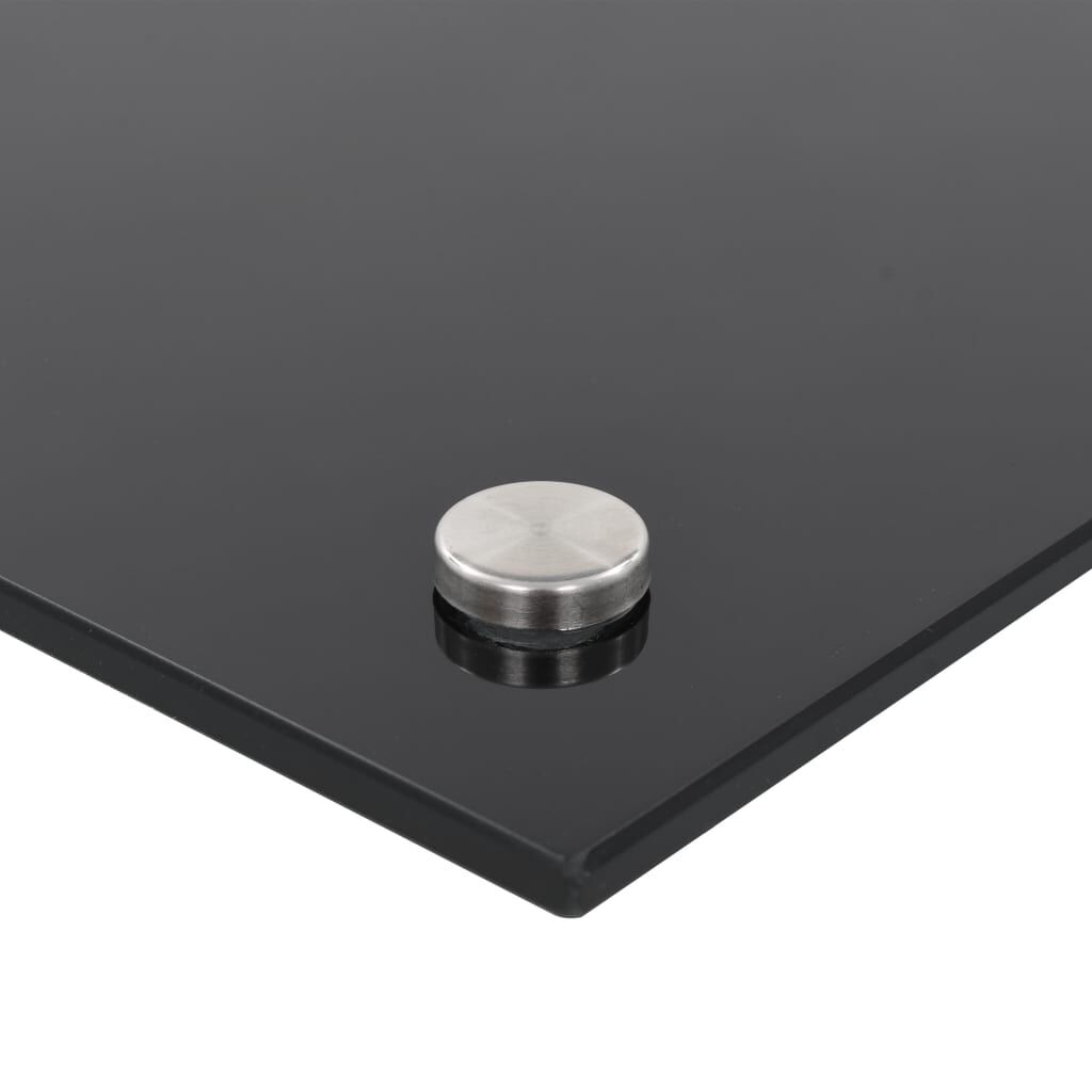 vidaXL Kitchen Backsplash Black 100 x 50 cm Tempered Glass