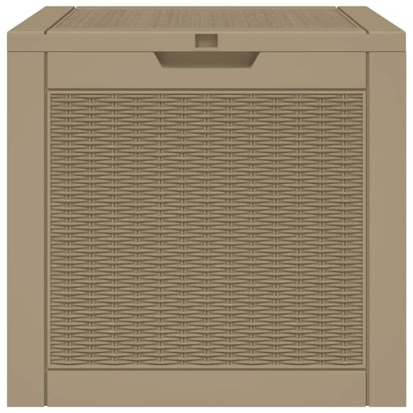 vidaXL Garden Storage Box Light Brown 55.5x43x53 cm Polypropylene