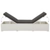 vidaXL Sun Lounger with Cushion Poly Rattan White