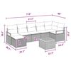 vidaXL Garden Sofa Set 8 pcs Black and turquoise
