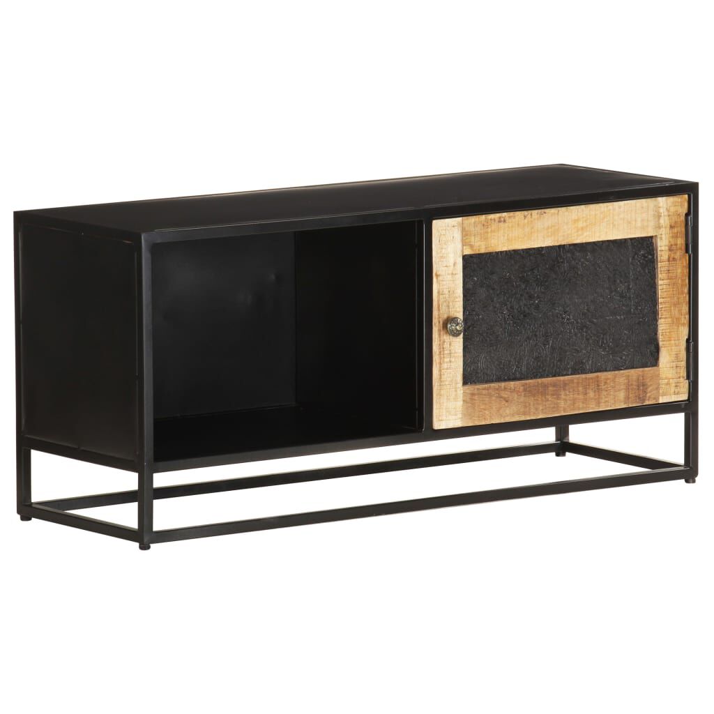 vidaXL TV Cabinet 90x30x40 cm Rough Mango Wood