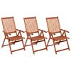vidaXL Folding Garden Chairs 3 pcs Solid Acacia Wood