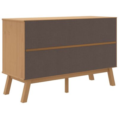 vidaXL Sideboard OLDEN Grey and Brown 114x43x73.5cm Solid Wood Pine