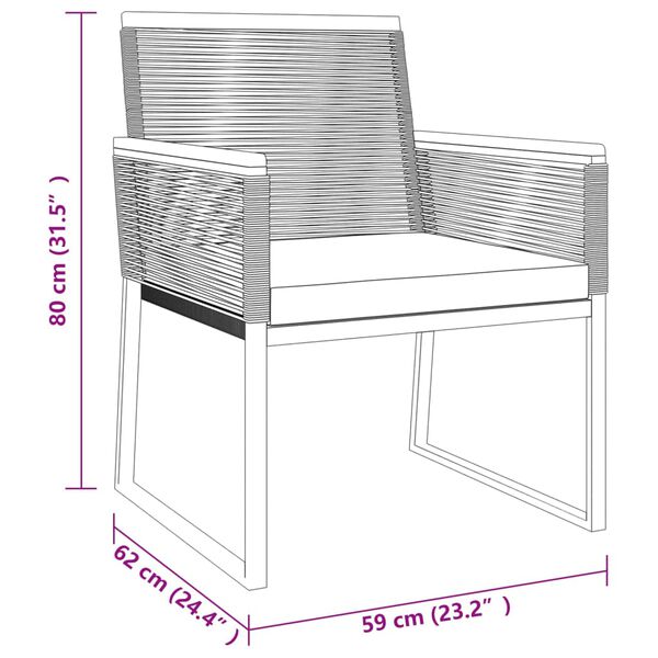 vidaXL 4 Piece Garden Lounge Set with Cushions Black Steel