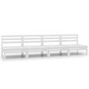 vidaXL Garden Middle Sofas 4 pcs White Solid Pinewood