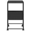 vidaXL Side Table with Wheels Black 55x36x63.5 cm Engineered Wood
