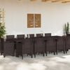 vidaXL Garden Dining Set with Cushions 13 pcs Brown and Anthracite