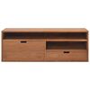 vidaXL TV Cabinet 110x30x40 cm Solid Teak Wood