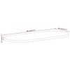 vidaXL Table Top 80x40x2.5 cm Oval Solid Wood Mango
