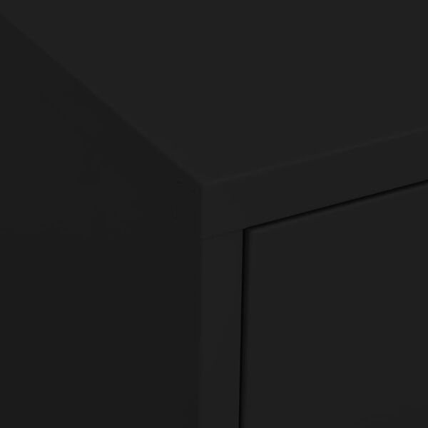 vidaXL Storage Cabinet Black 80x35x101.5 cm Steel