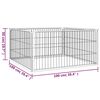 vidaXL Dog Playpen 4 Panels Black 100x50 cm Powder-coated Steel