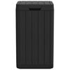 vidaXL Outdoor Garbage Bin Anthracite 38x38x65 cm PP