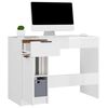 vidaXL Desk High Gloss White 100x50x75 cm Engineered Wood
