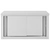 vidaXL Kitchen Wall Cabinet with Sliding Doors 90x40x50 cm Stainless Steel