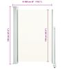 vidaXL Patio Retractable Side Awning 120 x 300 cm Cream