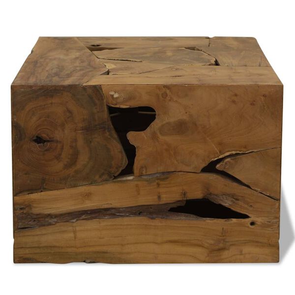 vidaXL Coffee Table 50x50x35 cm Genuine Teak Brown