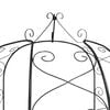 vidaXL Garden Arch Black Ø180x255 cm Steel