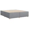 vidaXL Bed Frame without Mattress Light Grey King Fabric