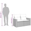 vidaXL Garden Sofa with Cushions 2-Seater Black Poly Rattan