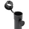 vidaXL Parasol Base for Ø38/48 mm Pole Matt Black Steel