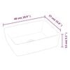 vidaXL Wash Basin White 48x37x13 cm Ceramic Rectangle