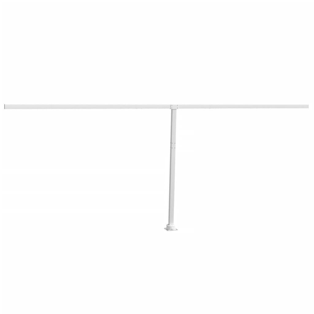vidaXL Awning Post Set White 600x245 cm Iron