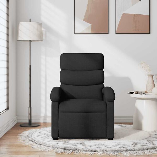 vidaXL Recliner Chair Black Fabric