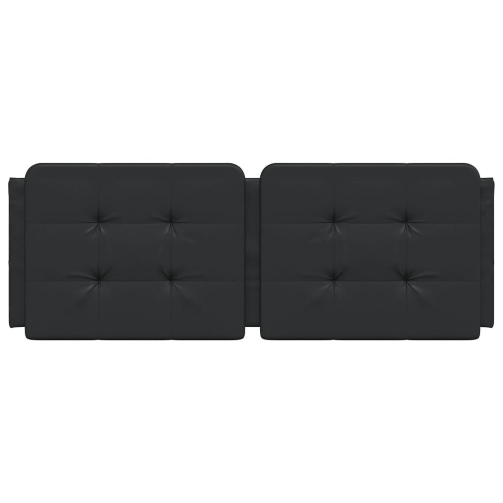 vidaXL Headboard Cushion "Zadar" Black 137 cm Double Faux Leather