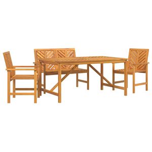 vidaXL Garden Dining Set 4 pcs Brown Solid Acacia Wood