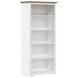 vidaXL Bookcase BODO Brown 80x38x180 cm Solid Wood Pine 5-Tier