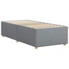 vidaXL Bed Frame without Mattress Light Grey Twin Fabric