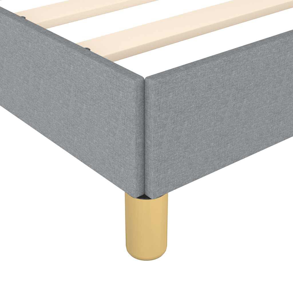 vidaXL Bed Frame without Mattress Light Grey 100x203 cm Twin XL Fabric