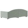 vidaXL Daybed with Trundle without Mattress Light Grey 100x190 cm