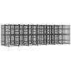 vidaXL Outdoor Dog Kennel Steel 12.9 m&sup2;