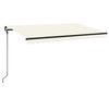 vidaXL Manual Retractable Awning with LED 400x300 cm Cream