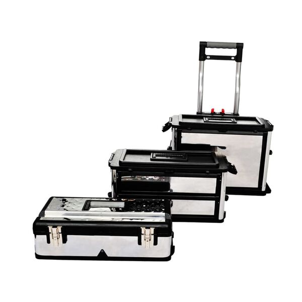 vidaXL 3-Part Rolling Tool Box replaces 140174