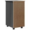 vidaXL Rolling Cabinet with Drawers MOSS Grey Solid Wood Pine