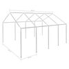 vidaXL Party Marquee White 8x4 m