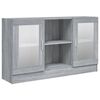 vidaXL Vitrine Cabinet Grey Sonoma 120x30.5x70 cm Engineered Wood