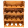 vidaXL Wine Racks 4 pcs for 16 Bottles Solid Mahogany Wood