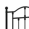 vidaXL Metal Bed Frame without Mattress with Footboard Black 183x213cm