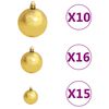 vidaXL Artificial Pre-lit Christmas Tree with Ball Set White 210 cm PVC