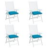 vidaXL Chair Cushions 4 pcs Light Blue 50x50x7 cm Oxford Fabric