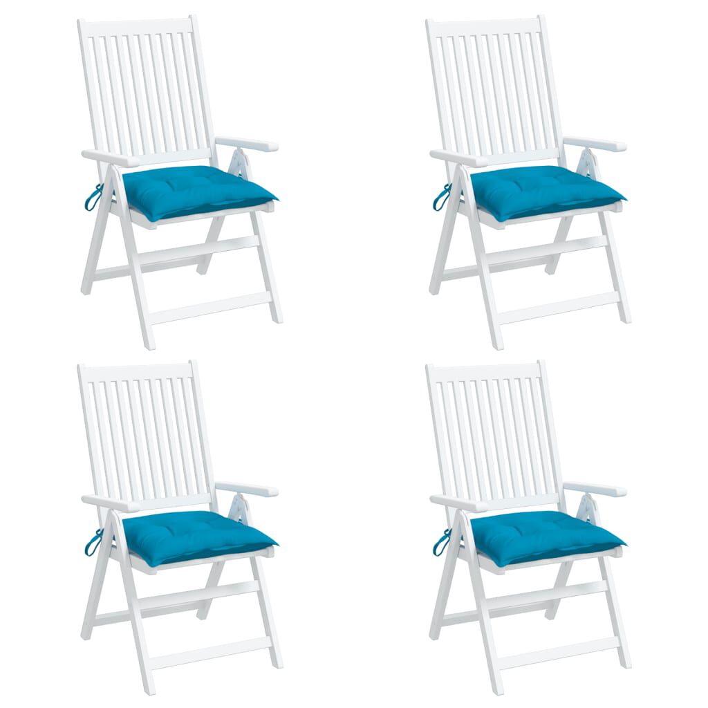vidaXL Chair Cushions 4 pcs Light Blue 50x50x7 cm Oxford Fabric