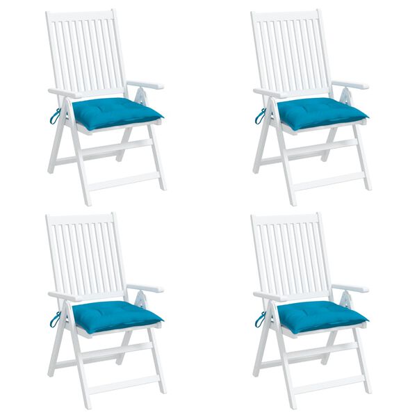vidaXL Chair Cushions 4 pcs Light Blue 50x50x7 cm Oxford Fabric