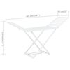 vidaXL Folding Clothes Dry Rack White Plastic