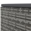vidaXL 6 Piece Garden Lounge Set with Cushions Grey Poly Rattan