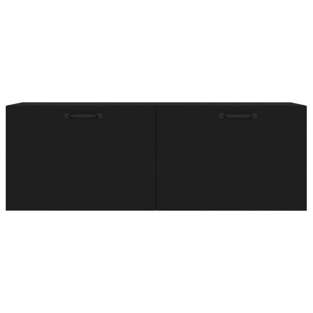 vidaXL Wall Cabinet Black 100x36.5x35 cm Engineered Wood