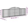 vidaXL Arched Gabion Baskets 5 pcs 300x30x80/100 cm Galvanised Iron