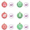 vidaXL Christmas Bauble Set 40 pcs Red and Green